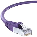 InstallerParts Ethernet Cable CAT5E Cable Shielded (FTP) Booted 1 FT - Purple - Professional Series - 1Gigabit/Sec Network/Internet Cable, 350MHZ