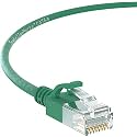 InstallerParts Ethernet Cable CAT6A Slim Cable UTP Booted 0.5 FT (100 Pack) - Green - Professional Series - 10Gigabit/Sec Network/High Speed Internet Cable, 550MHZ, 28AWG