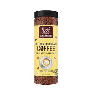 instant belgian chocolate coffee by india flavour  hot amp cold  instant agglomerated coffee powder  1 kg
