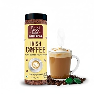 india flavour instant irish coffee 50 cups in 100g plastic bottle hot amp cold  instant agglomerated coffee powder 100g irish coffee