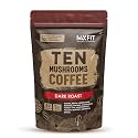 Instant Mushroom Coffee Dark Roast (60 Servings) With 10 Mushrooms (Lions Mane, Cordyceps, Turkey Tail &amp; Other) Mixed With Gourmet 100% Arabica Instant Coffee for Focus &amp; Gut Health Support