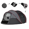 Instant Pop Up Camping Tent, 4-6 Person Tents,Automatic Set Up Tent in 3 Seconds,Waterproof Sunshade Family Tent,Portable Lightweight Dome Tent for Outdoor Camping,Hiking,Travel & Beach