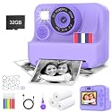 Yosfeng Instant Print Camera for Kids - Christmas Birthday Girls Gifts for Age 3 4 5 6 7 8 9 10 Year Old, 2.4 Inch Screen Kids Instant Camera, Toddler Camera Toys for Age 3-12 with 32 GB SD Card