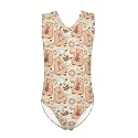 INSTANTARTS Leopard Leotard Girl Gymnastics Toddler Tank Biketards One Piece