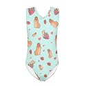 INSTANTARTS Leopard Leotard Girl Gymnastics Toddler Tank Biketards One Piece