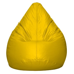 inster faux leather bean bag without beans size-4xl color- yellow