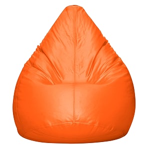 inster faux leather bean bag without beans size-3xl color- orange
