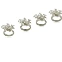 Spider Silver Napkin Ring Silver and Metal Ring Holder for Dinning Table Decoration Set OF4PCS Size : 4CMX4CM