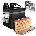 Insulated Food Delivery Backpack with Cup Holders, Expandable Bag