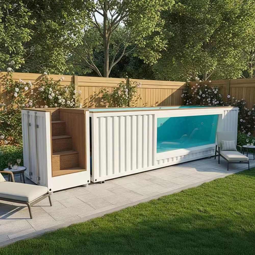 Vb Pool Disecation Insulated Shipping Container Swimming Pool, Custom 40ft Movable Home ...
