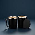 XMART INDIA Insulated Stainless Steel Coffee Mug with Lid – 300ml Double Wall Tea &amp; Milk Mug for Home, Office, Restaurant – Stylish, Leakproof, Drinkware Gift (2 Pcs, Black)