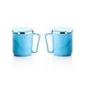 XMART INDIA Insulated Stainless Steel Coffee Mug with Lid – 300ml Double Wall Tea &amp; Milk Mug for Travel, Home, Office, Restaurant Stylish, Leakproof, Drinkware Gifts for Woman,Man(2 Pcs, Sky Blue)