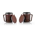 XMART INDIA Insulated Stainless Steel Coffee Mug with Lid – 300ml Double Wall Tea & Milk Mug for Travel, Home, Office, Restaurant Stylish, Leakproof, Drinkware Gifts for Woman,Man(2 Pcs, Brown)
