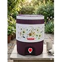 Insulated Water Dispenser, 20L, BPA-Free, with Tap, Floral Print, for Home, Garden and Picnic Water Dispenser Insulated Water Cooler Portable Water Container
