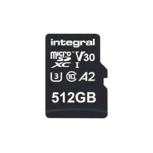 integral 512gb micro sd card 4k video premium high speed memory card sdxc up to 100mb s read speed and 50mb s write speed v30 c10 u3 uhs-i a2