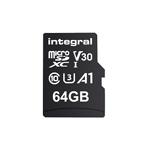 integral 64gb twin pack microsd memory card premium high speed 4k video- up to 100mbs read 50mbs write uhs-i u3 v30 class 10 a1 app performance - smartphones tablets drones game consoles