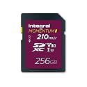 Integral Momentum I 256GB SDXC Card - UHS-I, Up to 210MB/s Read, 180MB/s Write - V30, U3, CL10 - for DSLR, Mirrorless &amp; Camcorders - 4K UHD Video &amp; Burst Mode Ready (256GB)