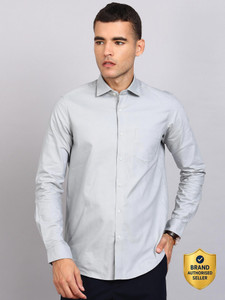 INTEGRITI Men Slim Fit Solid Spread Collar