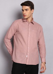 INTEGRITI Men Solid Casual Pink Shirt