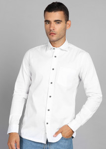 INTEGRITI Men Solid Casual White Shirt