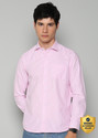 INTEGRITI Men Striped Casual Pink Shirt