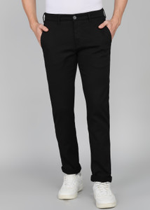 INTEGRITI Slim Fit Men Black Trousers