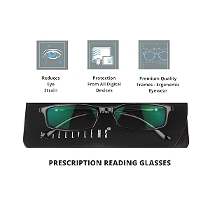 intellilens nvision unisex power reading blue cut anti reflection full frame spectacles glasses for mobile laptop tablet computer 52-18-135