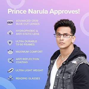 intellilens nvision unisex power reading blue cut anti reflection full frame spectacles glasses for mobile laptop tablet computer 52-18-135