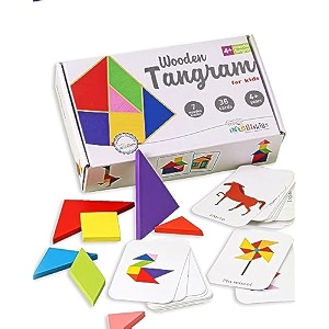 intelliskills premium brain boosting wooden tangram puzzle game for kids educational amp travel puzzle game for 3 years girls amp boys brain teaser toys bis certified birthday gift
