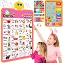 Interactive Alphabet Wall Chart, Kids Learning Toys for Toddlers 1-3 - Pink