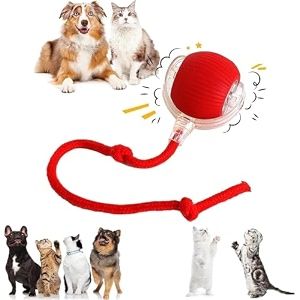 interactive rolling dog toy  360 electric smart rolling ball for dogs  automatic pet ball with lights  fun exercise toy for small amp medium dogs style 4