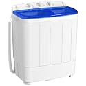 INTERGREAT Portable Washing Machine, 25.4lbs Twin Tub Portable Washer with Spin Cycle and Dryer, Semi-automatic Washer Machine Combo for Dorms, Apartments, Blue