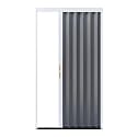 Interior Accordion Door, Waterproof and Heat Insulation, Sliding Door for Bedroom, Bathroom, Kitchen, Office(Gray Left,762x2032mm)