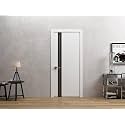 SARTODOORS Interior Door 36 x 96 inches | Platinum 4440 White Swing Door | Frosted Glass Solid Wood Modern | Bedroom Bathroom