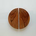 Interior HUT 3 Natural Teak Wooden Handle, Solid Teak Wood for Wardrobe Handles, Doors Handle, Cabinet Handles, Drawers Handles, Pull Handle - 1 Pair (8 INCHES)