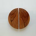 Interior HUT 3 Natural Teak Wooden Handle, Solid Teak Wood for Wardrobe Handles, Doors Handle, Cabinet Handles, Drawers Handles, Pull Handle(EX01) - 1 Pair (4 INCHES)