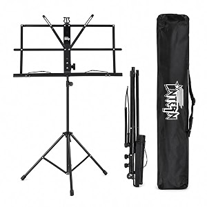 intern adjustable orchestra conductor musical notation lyrics stand with carrying bag light weight for travel black int-nsb-01