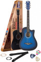 intern INT-CF01-BL Acoustic Guitar Carbon Fibre Carbon Fibre Right Hand Orientation (Blue)