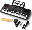 intern INT-KB 61 Keys Touch Response Portable Piano Keyboard with Mic and 5V Power Adapter Digital Portable Keyboard