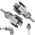 Internal &amp; External Pipe Threading Tool(1/2'' 3/4'' Dies), 2025 New Function Pipe Thread Cutting Tool, Electric Drill Compatible PVC &amp; Plastic Pipe Threader Kit for Home Repair (1/2"+ 3/4")