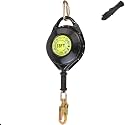 33FT Self Retracting Lifeline, Shemior Retractable Lanyard, Steel Cable SRL