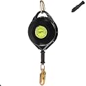 50FT Self Retracting Lifeline, Shemior Retractable Lanyard, Steel Cable SRL