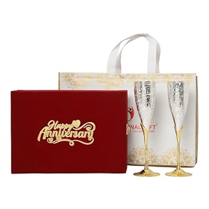 international gift german silver wine glasswinee goblet set of 2 pieces glass with best sister ever tag with velvet box and carry bag