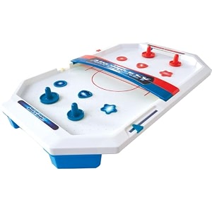 international playthings game zone - electronic table-top air hockey - fast-paced sports fun in an easily portable battery-operated rink for ages 5 and up