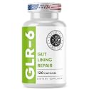 Intestinal Fortitude GLR-6 Gut Health Supplement for Women and Men, 120 Capsules, Gut Lining Support Formula with L-Glutamine, N-Acetyl D-Glucosamine, Slippery Elm, DGL Licorice and Marshmallow Root