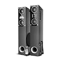 Intex 2000-D Multimedia 200 Watt Bluetooth Tower Speaker | 2 Cordless Karaoke Mic &amp; Party Speaker | LED Display &amp; Triple Bass Boosted Drivers | Fully Remote Control (Black)