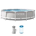 Intex Prism Frame 12ft x 30in Round Above Ground Swimming Pool Set w/Pump