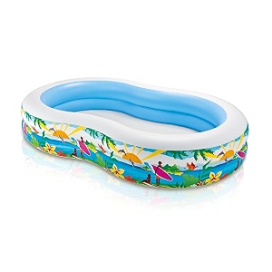 intex swim center inflatable paradise seaside kids swimming pool blue