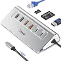 intpw USB C Hub 10-in-1, 28° Ergonomic Ethernet Hub,10Gbps, HDMI 4K@60Hz