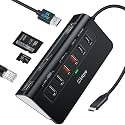intpw P9R PRO USB C Hub Ethernet, 10Gbps USB C Docking Station 10-in-1 with 4K@60Hz HDMI, Type-C &amp; 2 USB A 3.2 Data, LAN, 2 USB A 2.0, PD 100W, SD/TF Ports, Powered USB Hub for Laptop, iPhone 17, Mac